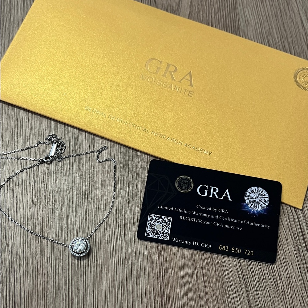 Moissanite Silver Necklace